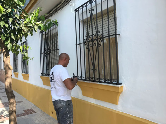 Rehabilitación de fachadas en unifamiliar de Málaga